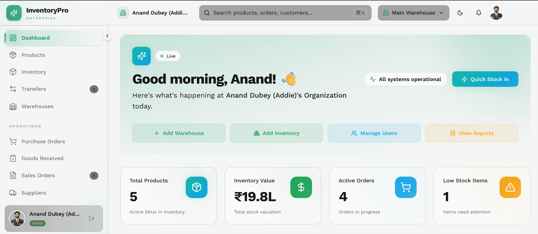 Enterprise Flow project preview
